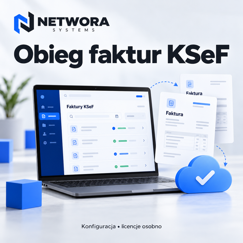 NETWORA SYSTEMS — KSeF — konfiguracja obiegu faktur w integracji; ilustracja usługi