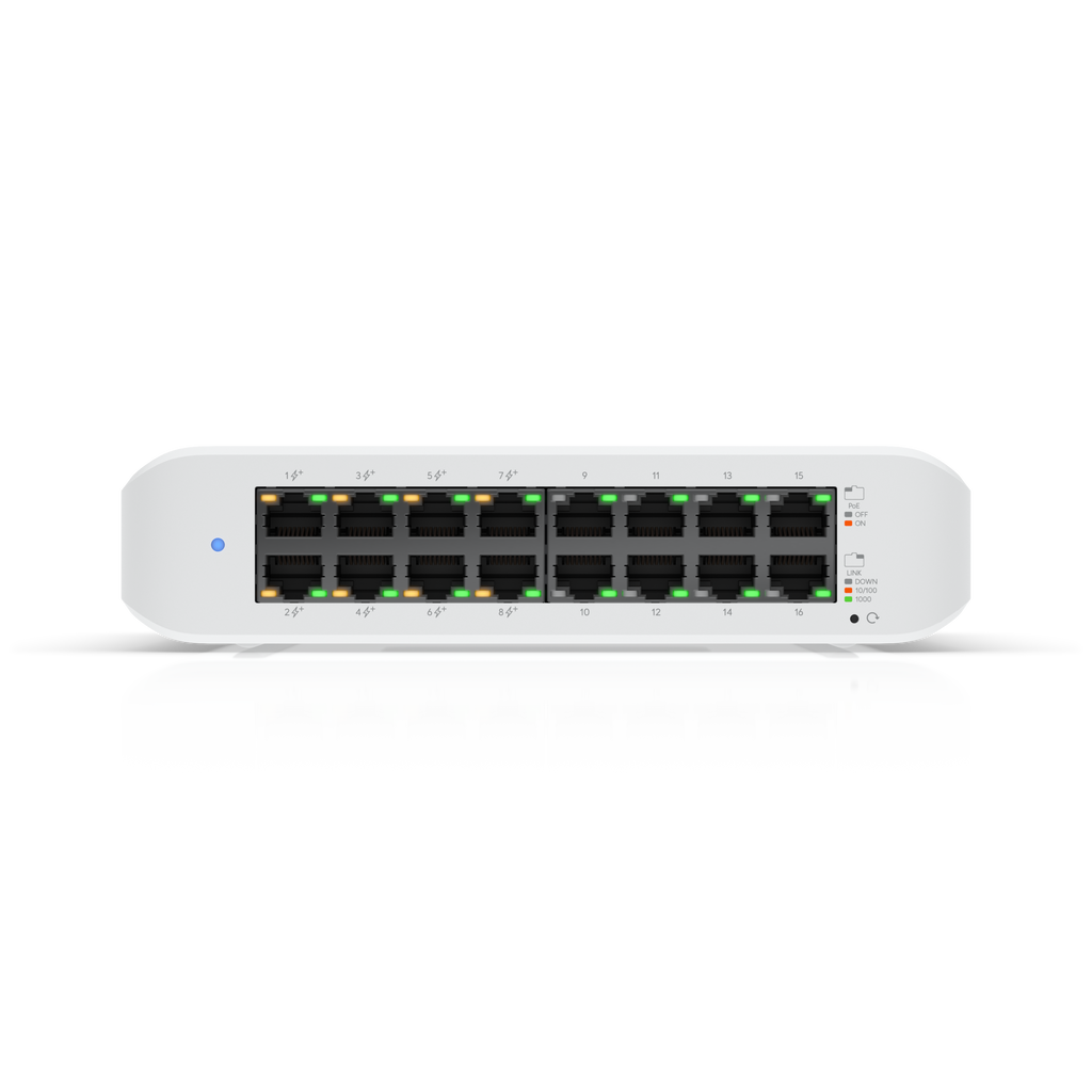 UniFi Switch Lite 16 PoE — przełącznik EU — zdjęcie producenta 2