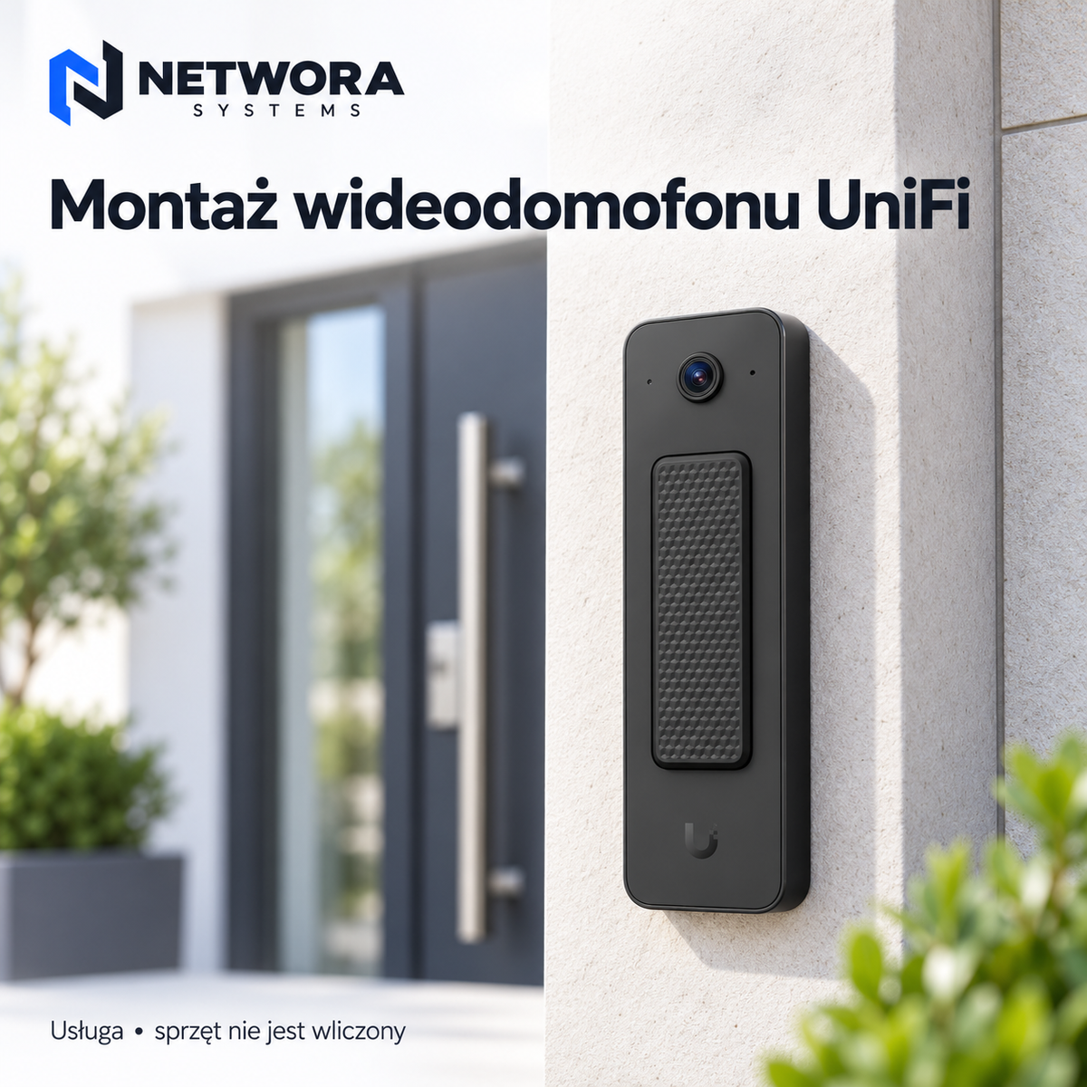 NETWORA SYSTEMS — Wideodomofon UniFi — montaż i konfiguracja; ilustracja usługi
